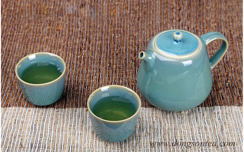 Fur of Hare Glaze Tea Ware Gift Set-Green(3 PCS)