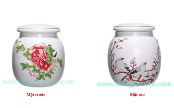 Swallow and Flower Tea Jar