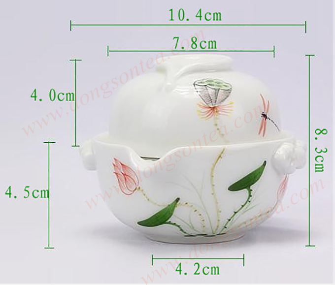 Ấm trà sứ độc ẩm hoa sen hồng Ấm trà sứ độc ẩm hoa sen hồng